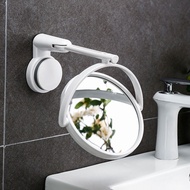 Rotating Retractable Bathroom Cosmetic Mirror Punch-Free Folding Mirror Sticker Wall Hanging Student