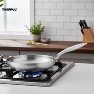 TPU] Frying Pan 410 Stainless Steel Frying Pan Uncoated Fry Pan For Daily Cooking