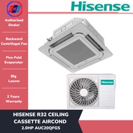 HISENSE R32 CEILING CASSETTE AIRCOND AUC20QFGS (2.0HP) / AUC25QFGS (2.5HP) / AUC35QFGS (3.5HP)-HISEN