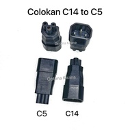 Power Adapter Plug C14 to C5 Converter Converter Plug IEC 320 C-14 C-5 Mickey Mouse 3 Pin Socket Lap