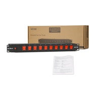 NewBaxs VG-100 10 ช่อง เครื่องกรองกระแสไฟฟ้าและลดทอนสัญญาณรบกวน ปลั๊กไฟ สวิตช์อิสระ sequence power c