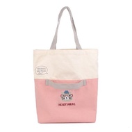 Kusuguru Japan日本 肩背手提二用包 可收納成環保袋 粉色