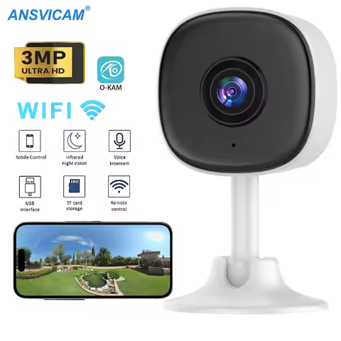 O-Kam Pro Pet & Baby Monitor Camera 3MP WiFi Home Security IP Cam with Two-Way Audio & Night Vision 