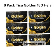 6 Pack Golden Tissue 180 Sheets Multipurpose Facial Tissue