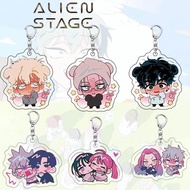 Alien Stage ALST transparent acrylic mica keychain with Mizi Sua Till Ivan Hyuna Luka cute chibi ani