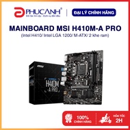 MSI H410M-A PRO Intel H410, Intel LGA 1200, M-ATX motherboard - Genuine product,