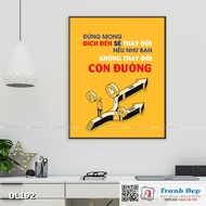 Motivational painting for office decoration - Don't expect to change if you don't change the way - D