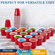 50pcs Mini Beer Pong Cups Red Cups Shot Glass Shotglass Disposable Cup Plastic Cups