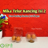 (50 PCS) Mika Tray Egg Buttons containing 2 Eggs | Mika Box Egg Buttons Contents 2