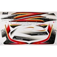 LC135 V1 / SPARK RX135 RX135i 2011 Thailand 5 Body Cover Stripe Sticker - Red / Blue / Black / Yello