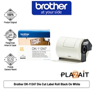 Brother DK-11247 Die Cut Label Roll Black On White