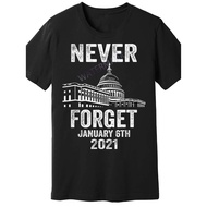 Never Forget January 6th 2021 Men s Black T Shirt Distressed Capitol Building Graphic Cotton Short S