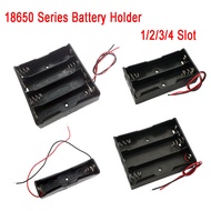 1Pcs 18650 Battery Storage Box Case 1 2 3 4 Slot Way DIY Batteries Clip Holder Container with Wire Lead