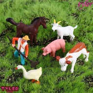 TYLER Figurines Cow Duck Home Decor Animal Model Crafts Farmland Worker Fairy Garden Ornaments