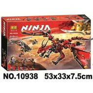 10938 Túi tương thích LEGO khối Phantom Ninja 70653 Dragon Quest: Fire Spy Dragon