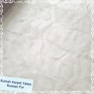 PUTIH White Russian Fur Rug 100X150Cm - Korean Fur Rug Photo Mat