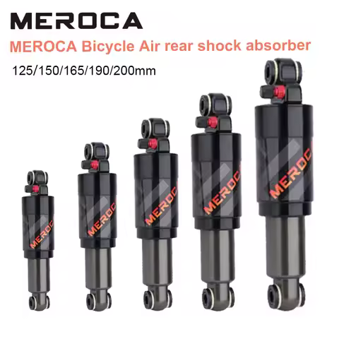 MEROCA Bicycle Air rear shock absorber 125mm/150mm/165mm/190mm/200mm Scooter MTB Mountain Bicycle ad