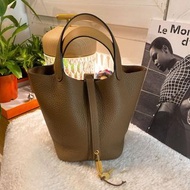 Hermes Picotin 18cm😍3G Alezan 栗子色🌰拼4B餅乾色手柄 TC leather 金扣 Z