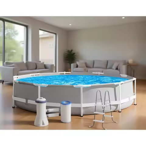 Prism Frame Above Ground Pool Set 10ft x 30in - Includes 330 GPH Filter Pump and Removable Ladder