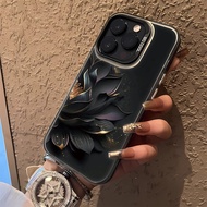 3 In1 Black Golden Lotus For Vivo Iq00 Z6x Neo5se Z8x Z9-5g Z9 Turbo Iq00 Z9x Iq00 Z10 13 Phone Case