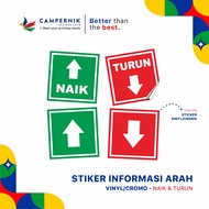 ARROW DIRECTION STICKER 1 PAIR UP AND DOWN STICKER DIRECTION GUIDE STICKER/