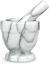 HIC Harold Import Co HIC Mortar and Pestle Set, 5.75 x 5.75 x 2.25 inches, Marble