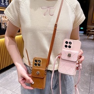 Casing For Samsung Galaxy S25 FE S26 Plus S26 Ultra A06 A37 A57 A07 A17 Fashion Camellia Wallet Card