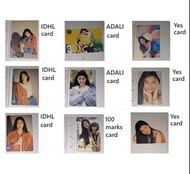 每張$20：楊釆妮 IDHL card, ADALI card, 100 marks card, Yes card (保存良好，十分新淨) (九十年代楊采妮收藏卡， Yes 咭 size) <TBL#