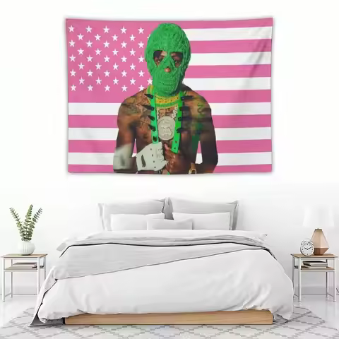 YoungBoy Music Wall Hanging Multiple Sizes 2D Print NBA Theme Polyester Bedroom Banner Decor Cool Pr