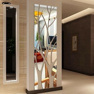 【hzsskkdssw03.sg】3D Acrylic Tree Mirror Wall Sticker Removable DIY Art Decal Home Decor Mural 100X28CM