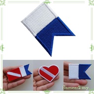 [FlameerdbMY] Alpha Flag diver Flag Patch Badge Scuba Diving  Embroidered Decorative Patches