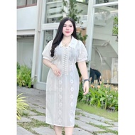 Wait Open Collar Flavor (Rose Pattern) Lace Openwork Fabric Lining Straight Cut Details. There Is A 