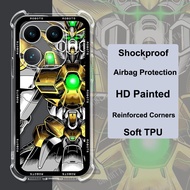 For iQOO 12 5G Crystal Case For Vivo iQOO 12 HD Painted Air Bag 360 Protect Matte Back Shell For Viv