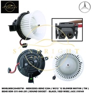 MERCEDES-BENZ C204 / W212 '12 BLOWER MOTOR ( TW ) BEHR 8EW-351-040-291 ( ROUND SOCKET - BLACK / RED 