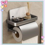 [beauty&snow] Aluminum Wall Mounted Tissue Holder Drill Free Bathroom Ra Kitchen Tissue Roll Paper R