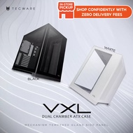 TECWARE VXL - Dual Chamber Mid Tower T.G PC Case [BLACK/WHITE]