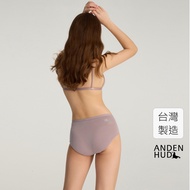 [Anden Hud] Dreamland Garden.high Waist Briefs (Freesia Purple-Nourish With Heart) Pure Cotton Made 