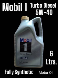 Mobil1 Turbo Diesel 5W40 Fully Synthetic Motor oil ขนาด6ลิตร น้ำมันเครื่องดีเซลสังเคราะห์แท้100% มีข
