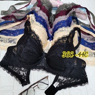 36C-44C Women Lace Sexy Bra With Wired C cup B016
