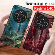 For Redmi 14C 14 C 2024 Phone Case Luxury Marble Gradien Protection Redmi14C Redmi14 Red mi me Redme