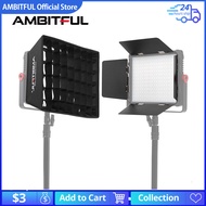 AMBITFUL P35R LED Video Panel Light Diffuser Honeycomb Grid Softbox Barn Door (Softbox /Barn Door On