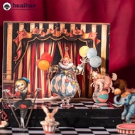 HUAIHAO Hard Cardstock Stickers Carnival Party Circus ClownTheme Landscape Stickers Paster DIY Journ