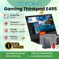 Lenovo ThinkPad E495 Ryzen 5 3500U 8GB RAM 128GB + 500GB Win 10 Laptop 100% Original U S E D Unit