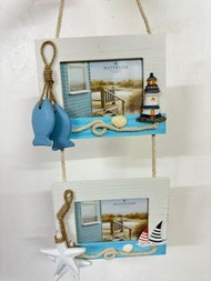 海洋相架 相框兩連串 裝飾 海洋貝殼 地中海