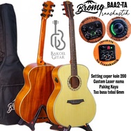 Bromo BAA2 Transparent Guitar with wooden packaging, thick foam bag, custom laser name