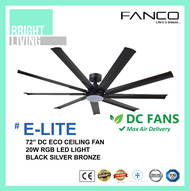 Fanco E-lite 72" Ceiling Fan with 20W RGB LED Light Kit