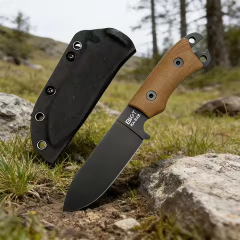 Ka-Bar BK11 Fixed Blade Knife 8Cr13Mov Steel Blade Linen Handle Camping Jungle Combat Tool Outdoor T