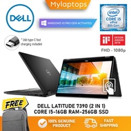 DELL LATITUDE 7390 - 2 IN 1 PREMIUM LAPTOP [CORE i5-8TH GEN / 16GB RAM RAM / UP TO 512GB PCIe SSD] FHD IPS / WIN 10