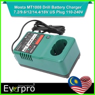 MOSTA Original MT1008 Electric Drill Battery Charger 7.2/9.6/12/14.4/18V US Plug 110-240V