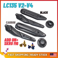 YAMAHA LC135-NEW LC135 V2 V3 V4 V5 EXHAUST COVER MUFFLER COVER PROTECTOR COVER EKZOS END CAP SET M6 